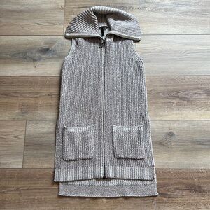 BCBG Maxazria Gold Glitter long Vest